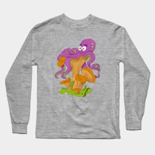 Octopus with chanterelle Long Sleeve T-Shirt